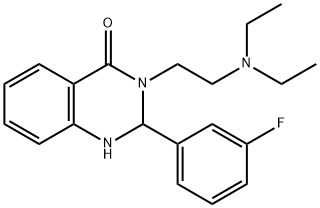 3-[2-(diethylamino)ethyl]-2-(3-fluorophenyl)-2,3-dihydroquinazolin-4(1H)-one Struktur