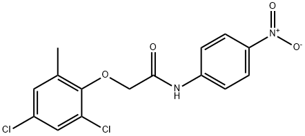 2-(2,4-dichloro-6-methylphenoxy)-N-{4-nitrophenyl}acetamide Struktur