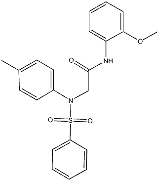 N-(2-methoxyphenyl)-2-[4-methyl(phenylsulfonyl)anilino]acetamide Struktur