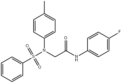 N-(4-fluorophenyl)-2-[4-methyl(phenylsulfonyl)anilino]acetamide Struktur