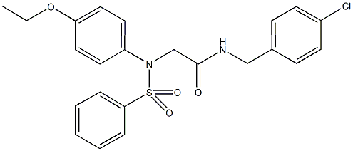 N-(4-chlorobenzyl)-2-[4-ethoxy(phenylsulfonyl)anilino]acetamide Struktur