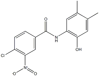 4-chloro-N-(2-hydroxy-4,5-dimethylphenyl)-3-nitrobenzamide Struktur