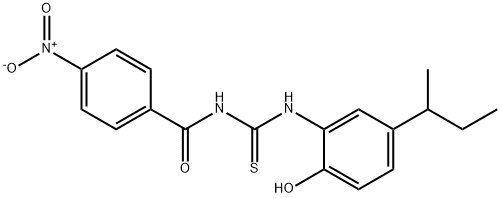 N-(5-sec-butyl-2-hydroxyphenyl)-N'-{4-nitrobenzoyl}thiourea Struktur