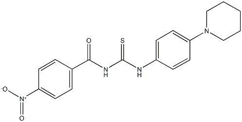 N-{4-nitrobenzoyl}-N'-(4-piperidin-1-ylphenyl)thiourea Struktur