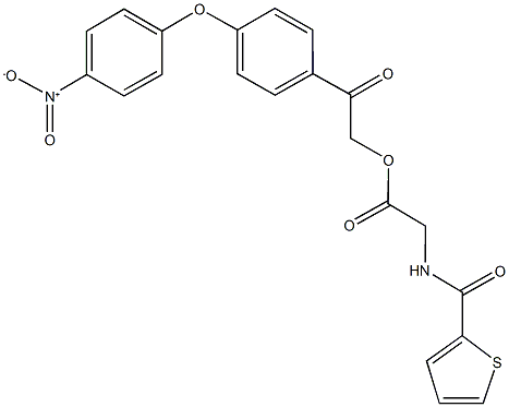 2-(4-{4-nitrophenoxy}phenyl)-2-oxoethyl [(2-thienylcarbonyl)amino]acetate Struktur