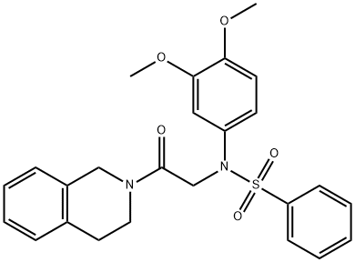 N-[2-(3,4-dihydro-2(1H)-isoquinolinyl)-2-oxoethyl]-N-(3,4-dimethoxyphenyl)benzenesulfonamide Struktur