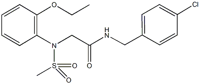 N-(4-chlorobenzyl)-2-[2-ethoxy(methylsulfonyl)anilino]acetamide Struktur