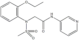 2-[2-ethoxy(methylsulfonyl)anilino]-N-pyridin-3-ylacetamide Struktur