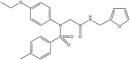 2-{4-ethoxy[(4-methylphenyl)sulfonyl]anilino}-N-(2-furylmethyl)acetamide Struktur