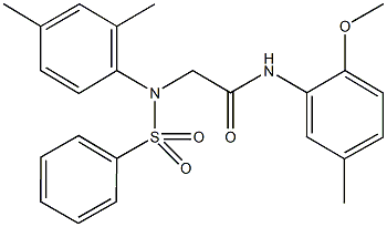 2-[2,4-dimethyl(phenylsulfonyl)anilino]-N-(2-methoxy-5-methylphenyl)acetamide Struktur