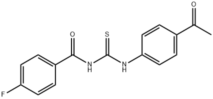 N-(4-acetylphenyl)-N'-(4-fluorobenzoyl)thiourea Struktur