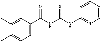 N-(3,4-dimethylbenzoyl)-N'-(2-pyridinyl)thiourea Struktur