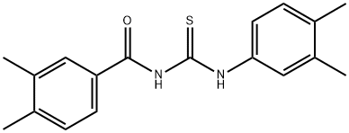 N-(3,4-dimethylbenzoyl)-N'-(3,4-dimethylphenyl)thiourea Struktur