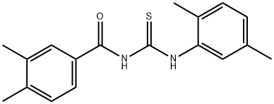 N-(3,4-dimethylbenzoyl)-N'-(2,5-dimethylphenyl)thiourea Struktur