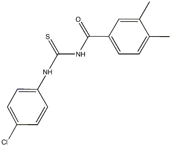 N-(4-chlorophenyl)-N'-(3,4-dimethylbenzoyl)thiourea Struktur