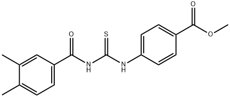 methyl 4-({[(3,4-dimethylbenzoyl)amino]carbothioyl}amino)benzoate Struktur