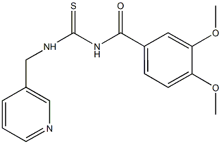 N-(3,4-dimethoxybenzoyl)-N'-(pyridin-3-ylmethyl)thiourea Struktur