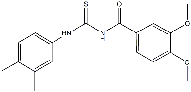 N-(3,4-dimethoxybenzoyl)-N'-(3,4-dimethylphenyl)thiourea Struktur