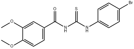 N-(4-bromophenyl)-N'-(3,4-dimethoxybenzoyl)thiourea Struktur