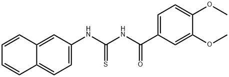 N-(3,4-dimethoxybenzoyl)-N'-(2-naphthyl)thiourea Struktur