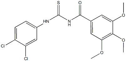 N-(3,4-dichlorophenyl)-N'-(3,4,5-trimethoxybenzoyl)thiourea Struktur