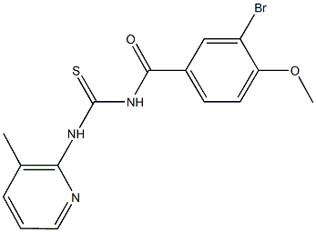 N-(3-bromo-4-methoxybenzoyl)-N'-(3-methyl-2-pyridinyl)thiourea Struktur