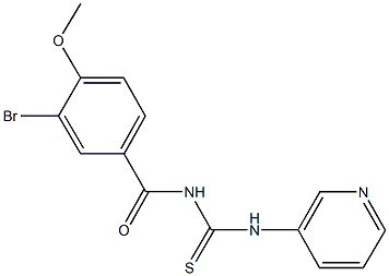 N-(3-bromo-4-methoxybenzoyl)-N'-(3-pyridinyl)thiourea Struktur