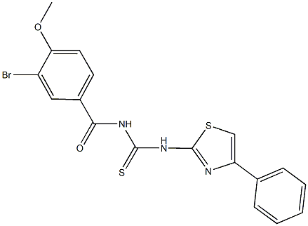 N-(3-bromo-4-methoxybenzoyl)-N'-(4-phenyl-1,3-thiazol-2-yl)thiourea Struktur