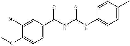 N-(3-bromo-4-methoxybenzoyl)-N'-(4-methylphenyl)thiourea Struktur