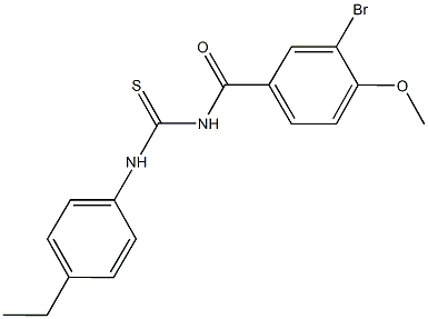 N-(3-bromo-4-methoxybenzoyl)-N'-(4-ethylphenyl)thiourea Struktur