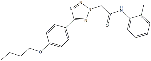 2-[5-(4-butoxyphenyl)-2H-tetraazol-2-yl]-N-(2-methylphenyl)acetamide Struktur