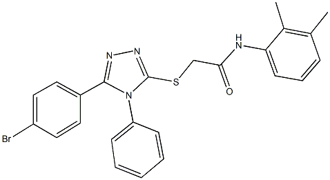 2-{[5-(4-bromophenyl)-4-phenyl-4H-1,2,4-triazol-3-yl]sulfanyl}-N-(2,3-dimethylphenyl)acetamide Struktur