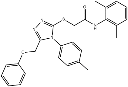 N-(2,6-dimethylphenyl)-2-{[4-(4-methylphenyl)-5-(phenoxymethyl)-4H-1,2,4-triazol-3-yl]sulfanyl}acetamide Struktur