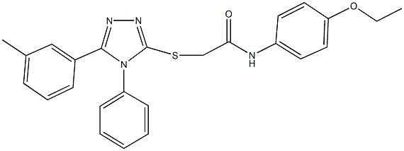 N-(4-ethoxyphenyl)-2-{[5-(3-methylphenyl)-4-phenyl-4H-1,2,4-triazol-3-yl]sulfanyl}acetamide Struktur