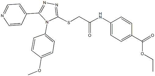 ethyl 4-[({[4-(4-methoxyphenyl)-5-(4-pyridinyl)-4H-1,2,4-triazol-3-yl]sulfanyl}acetyl)amino]benzoate Struktur