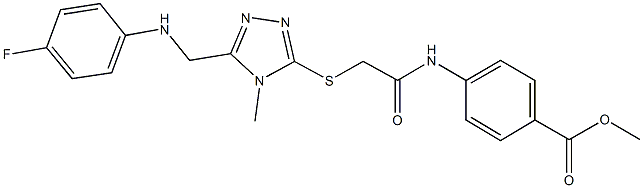 methyl 4-{[({5-[(4-fluoroanilino)methyl]-4-methyl-4H-1,2,4-triazol-3-yl}sulfanyl)acetyl]amino}benzoate Struktur