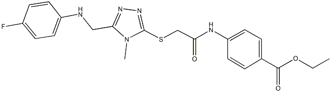 ethyl 4-{[({5-[(4-fluoroanilino)methyl]-4-methyl-4H-1,2,4-triazol-3-yl}sulfanyl)acetyl]amino}benzoate Struktur