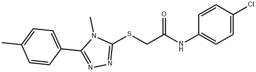 N-(4-chlorophenyl)-2-{[4-methyl-5-(4-methylphenyl)-4H-1,2,4-triazol-3-yl]sulfanyl}acetamide Struktur