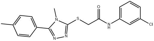 N-(3-chlorophenyl)-2-{[4-methyl-5-(4-methylphenyl)-4H-1,2,4-triazol-3-yl]sulfanyl}acetamide Struktur