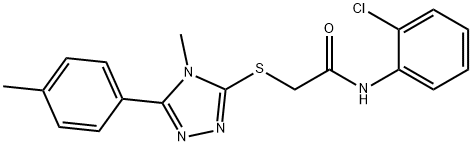 N-(2-chlorophenyl)-2-{[4-methyl-5-(4-methylphenyl)-4H-1,2,4-triazol-3-yl]sulfanyl}acetamide Struktur