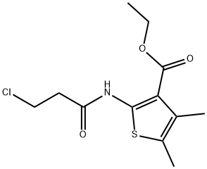 ethyl 2-[(3-chloropropanoyl)amino]-4,5-dimethyl-3-thiophenecarboxylate Struktur