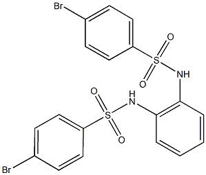 4-bromo-N-(2-{[(4-bromophenyl)sulfonyl]amino}phenyl)benzenesulfonamide Struktur