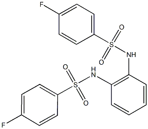 4-fluoro-N-(2-{[(4-fluorophenyl)sulfonyl]amino}phenyl)benzenesulfonamide Struktur