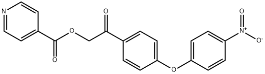 2-(4-{4-nitrophenoxy}phenyl)-2-oxoethyl isonicotinate Struktur