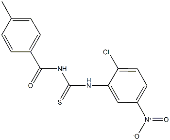 N-{2-chloro-5-nitrophenyl}-N'-(4-methylbenzoyl)thiourea Struktur