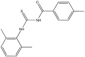 N-(2,6-dimethylphenyl)-N'-(4-methylbenzoyl)thiourea Struktur