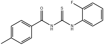 N-(2-fluorophenyl)-N'-(4-methylbenzoyl)thiourea Struktur