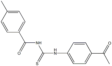 N-(4-acetylphenyl)-N'-(4-methylbenzoyl)thiourea Struktur