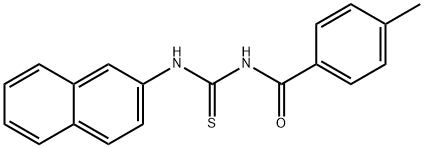 N-(4-methylbenzoyl)-N'-(2-naphthyl)thiourea Struktur