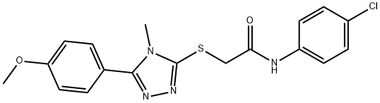 N-(4-chlorophenyl)-2-{[5-(4-methoxyphenyl)-4-methyl-4H-1,2,4-triazol-3-yl]sulfanyl}acetamide Struktur